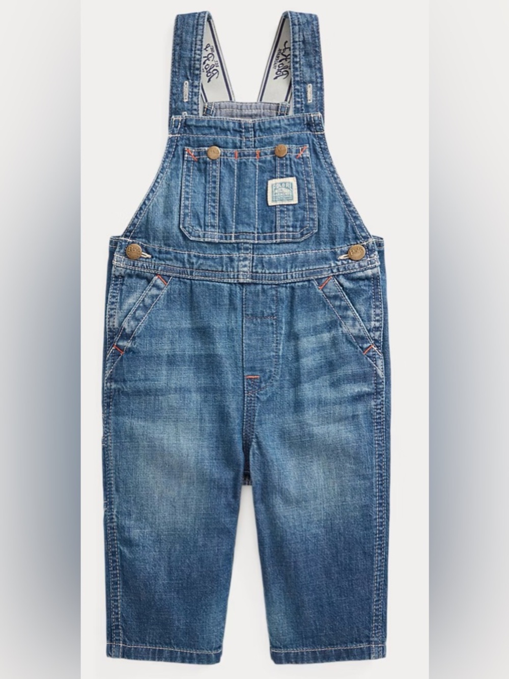 NWT Polo Ralph Lauren Denim Overalls Cotton 
Size 12 months
